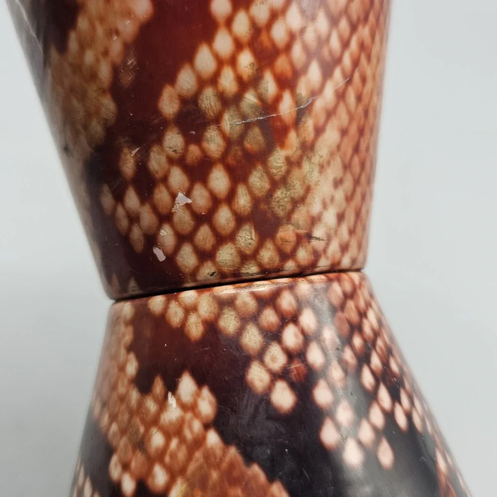 Vintage 90's Lava Lite Safari Series Snakeskin Print Lava Lamp BASE ONLY
